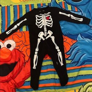 Old Navy Black Skeleton Kids Footie